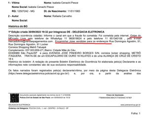 Roubo de Jóias em Golpe do Mercado Livre - Falso Comprador