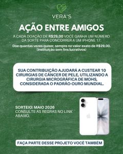 Doe R$29,00 ajude alguém com câncer de pele e concorra a um IPhone 17