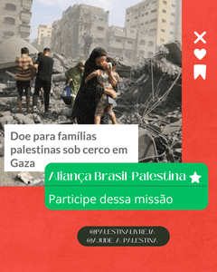 Aliança Brasil Palestina - Doe para famílias sob cerco em Gaza