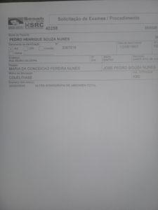 Tratamento urgente pra cirurgia 