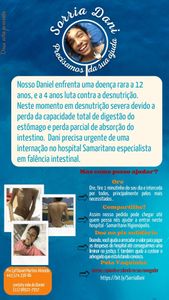 Daniel quer viver! Recursos para o Dani em falência intestinal. 
