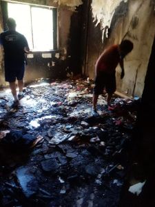 Incêndio na casa da família Braga Pereira