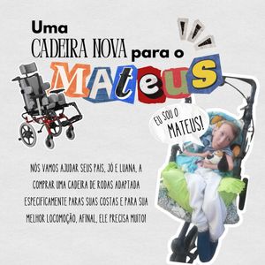 Vamos ajudar o Mateus a ter sua cadeira de rodas adaptada