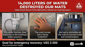 3,700 gallons ruined our mats — help Gracie Barra Porto Rio