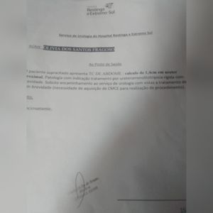 Cirurgia pedra nos rins 