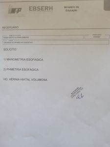 Exames urgentes para cirurgia 