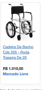 Cadeira de banho para o Thiago
