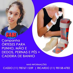 Campanha Orteses + Cadeira de Banho pra Gabi