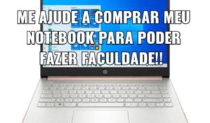 Vaquinha online para comprar notebook