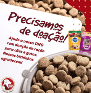 Ajuda com ração para nossos gatinhos e cachorrinhos.