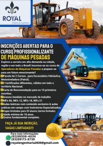 Curso Profissionalizante para Operadores de Máquinas Pesadas