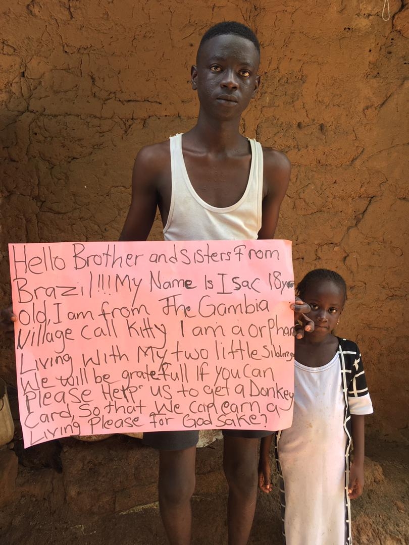 Isac, do Gâmbia, na Africa precisa da sua ajuda
