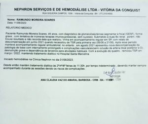 Saúde e Emergências - Help Raimundo with his medical expenses and put a roof over his head