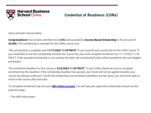 Crowdfunding - Me ajude a fazer este curso de Harvard (CORe)