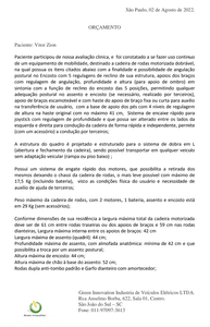 Guarujá/SP - Zion cadeira motorizada realização de um sonho.
