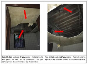 Nós estamos sofrendo com as chuvas! - Sem um teto é impossível ter uma casa muito engraçada.