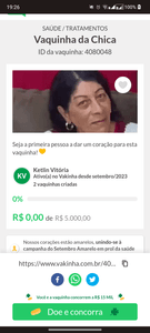 Vaquinha Online - Em luta por uma vida 🌸