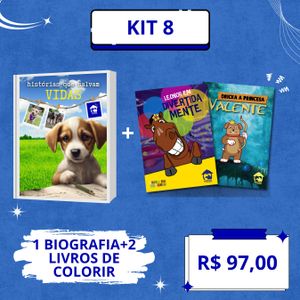 1 Biografia + 2 Livros de Colorir