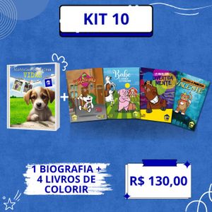 1 Biografia + 4 Livros de Colorir