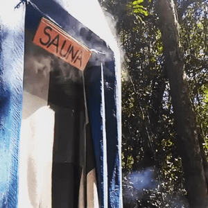 Sauna rústica à vapor – Beira rio