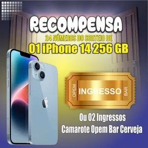 Sorteio de 1 iPhone 14 ou 02 Ing. Cam. Cerv. do Baile