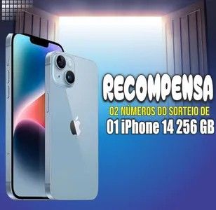 2 números do Sorteio 01 iPhone 14 256 GB